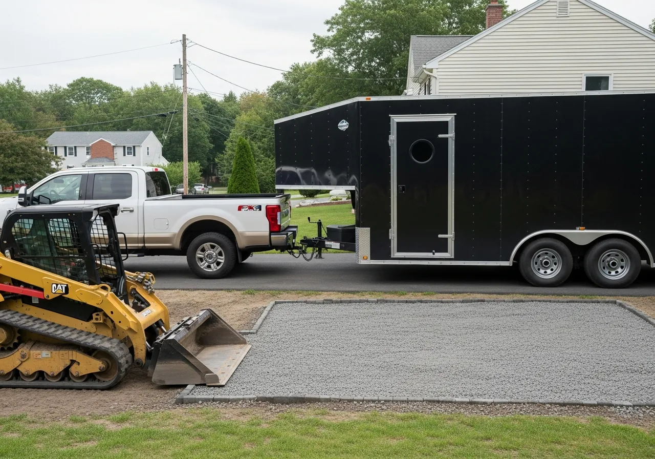 Shed & playhouse pad prep — example homeowner project in Acton, MA & MetroWest